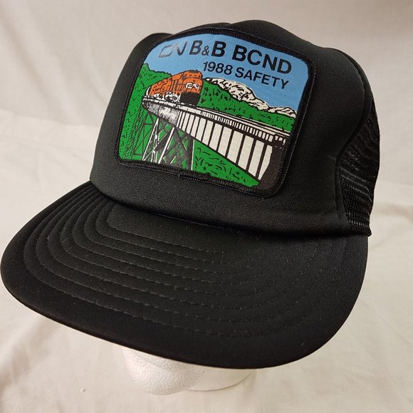 Cn Rail 1988 Cap Trucker Hat Snapback 
